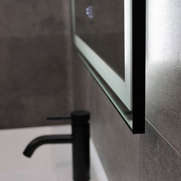 Дзеркало DUSEL LED DE-M0061S1 Black 120смх75см сенсорне включення + підігрів+ годинник/темп 600613 фото
