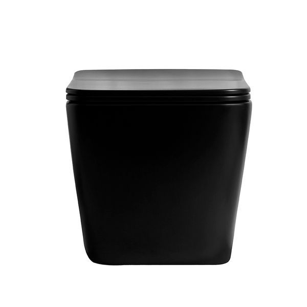 Унитаз подвесной DUSEL CUBIS Black Matt DWHT10201030RВ с сиденьем Slim Soft-Close 810302 фото
