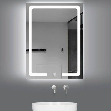 Зеркало DUSEL LED DE-M3001 65смх80см сенсорное включение+подогрев+часы/темп 630017 фото