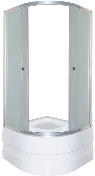 Душевая кабина Shower Saturn 90x90х205 см  глубоком поддоне полукруглая раздвижная матовое закалённое стекло 5 мм STN-859 фото