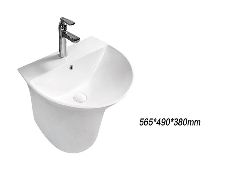 Умывальник керамический подвесной SY 01 56.5*49*38 белый ( А0058463 ) А0058463 фото