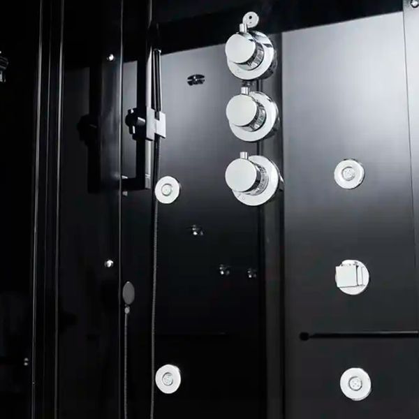 Гідромасажний паровий бокс GOLSTON G-U692BB чорний 1200х850х2230 мм лівосторонній GU692124 фото