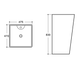 Умывальник керамический моноблок SY 10 47.5*47*83 белый ( А0058456 ) А0058456 фото 3