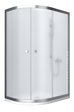 Душова кабіна Shower Saturn 120х80х190 см R/L без піддону асиметрична  матове скло 5 мм STN-062 R фото