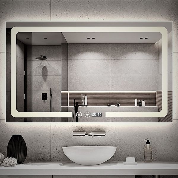 Дзеркало DUSEL LED DE-M3001 80смх65см сенсорне включення + підігрів+ годинник / темп 630011 фото